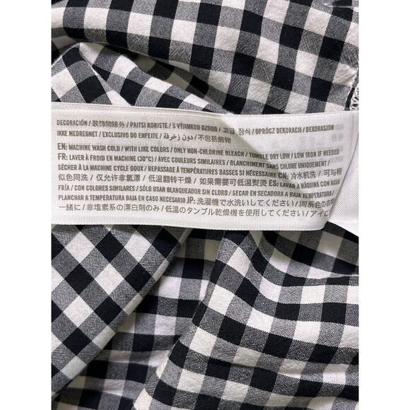 Abercrombie & Fitch Black White Gingham Short Sleeve Button Down Shirt L - Picture 9 of 9